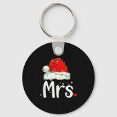 Mr And Mrs Claus Couples Matching Christmas Pajama Sleutelhanger (Voorkant)