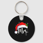 Mr And Mrs Claus Couples Matching Christmas Pajama Sleutelhanger (Voorkant)