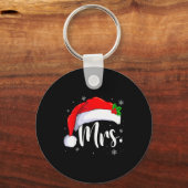 Mr And Mrs Claus Couples Matching Christmas Pajama Sleutelhanger (Voorkant)