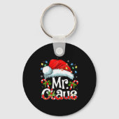 Mr And Mrs Claus Couples Matching Christmas Pajama Sleutelhanger (Voorkant)