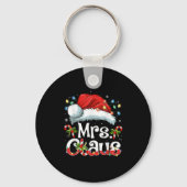 Mr And Mrs Claus Couples Matching Christmas Pajama Sleutelhanger (Voorkant)