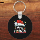 Mr And Mrs Claus Couples Matching Christmas Pajama Sleutelhanger (Voorkant)