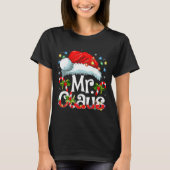 Mr And Mrs Claus Couples Matching Christmas Pajama T-shirt (Voorkant)