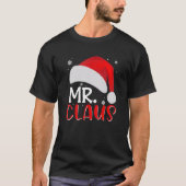 Mr and Mrs Claus Couples Matching Christmas Pajama T-shirt (Voorkant)