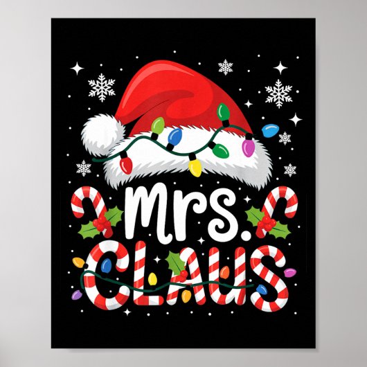 Mr And Mrs Claus Couples Matching Christmas  Poster (Voorkant)