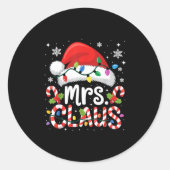 Mr And Mrs Claus Couples Matching Christmas  Ronde Sticker (Voorkant)