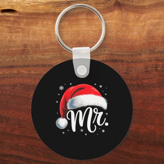 Mr And Mrs Claus Couples Matching Sleutelhanger (Voorkant)