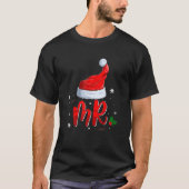 Mr-and-Mrs-Claus kerstparen die Pajama met elkaar  T-shirt (Voorkant)
