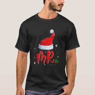 Mr-and-Mrs-Claus kerstparen die Pajama met elkaar  T-shirt