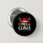 Mr And Mrs Claus Santa Hat Couples Family Christma Ronde Button 5,7 Cm (Voorkant /achterkant)