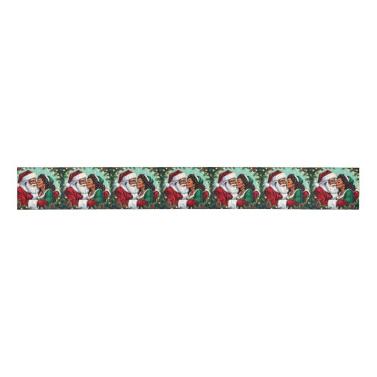 Mr and Mrs Claus Sweet Christmas Grosgrain Lint (Voorkant)