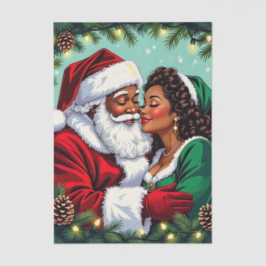 Mr and Mrs Claus Sweet Christmas Tissuepapier (Voorkant)