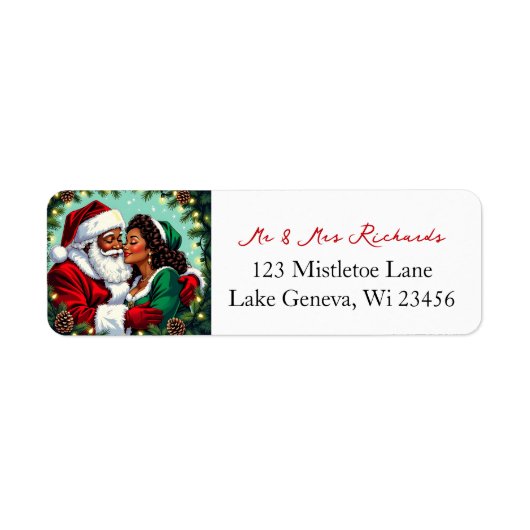 Mr and Mrs Clause Sweet Christmas  Etiket (Voorkant)