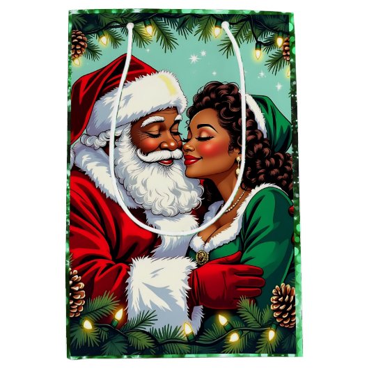 Mr and Mrs Clause Sweet Christmas  Medium Cadeauzakje (Voorkant)