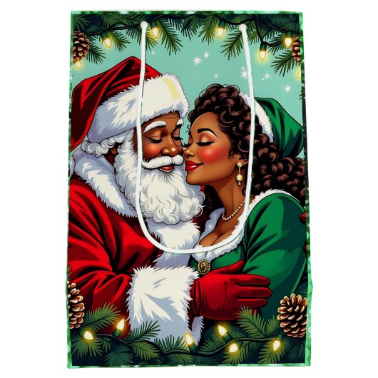 Mr and Mrs Clause Sweet Christmas  Medium Cadeauzakje (Achterkant)