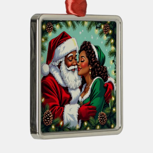 Mr and Mrs Clause Sweet Christmas  Metalen Ornament (Rechts)