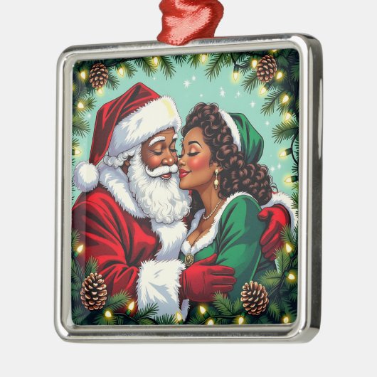 Mr and Mrs Clause Sweet Christmas  Metalen Ornament (Links)