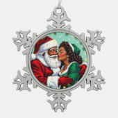 Mr and Mrs Clause Sweet Christmas Tin Sneeuwvlok Ornament (Voorkant)
