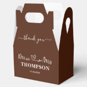 Mr and Mrs Elegant Simple | Brown Bedankdoosjes (Geopend)