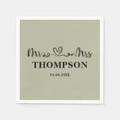 Mr and Mrs Elegant Simple | Cement Grey Servet (Voorkant)