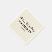 Mr and Mrs Elegant Simple | Natural White Servet (Hoek)