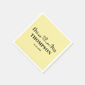 Mr and Mrs Elegant Simple | Pale Yellow Servet (Hoek)