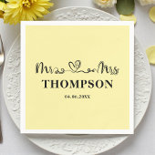 Mr and Mrs Elegant Simple | Pale Yellow Servet