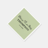 Mr and Mrs Elegant Simple | Sage Green Servet (Hoek)