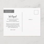 Mr. and Mrs. Eloped Wedding Photo Announcement Aankondigingskaart (Achterkant)