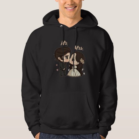 Mr and Mrs Honeymoon Couple Hoodie (Voorkant)