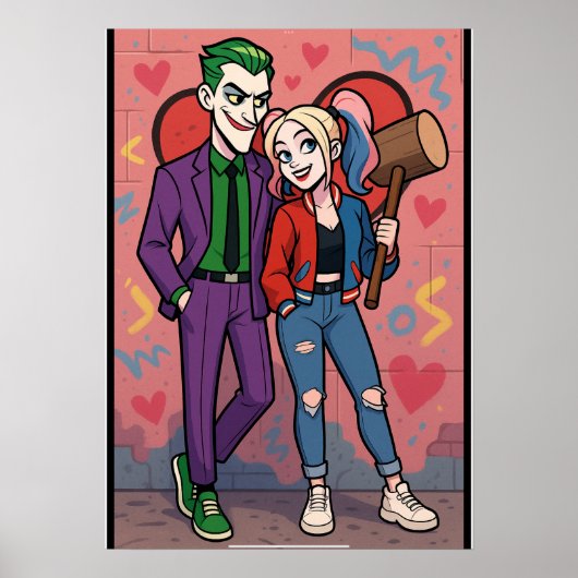 Mr and Mrs Joker Poster (Voorkant)