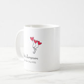 Mr And Mrs Mugs 5th Wedding Anniversary Keepsake Koffiemok (Voorkant links)