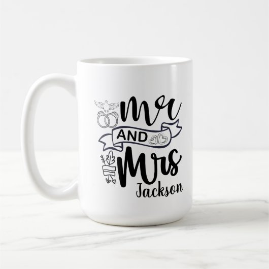Mr. and Mrs. Newly Wed Mug Koffiemok (Links)