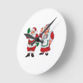 "MR. AND MRS. SANTA CLAUS" CLOCK RONDE KLOK (Hoek)