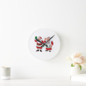 "MR. AND MRS. SANTA CLAUS" CLOCK RONDE KLOK (Huis)