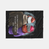 Mr And Mrs Script Couples Christmas T Shirt  Fleece Deken (Voorkant (Horizontaal))