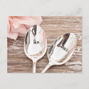 Mr. And Mrs. Wedding celebration design Briefkaart