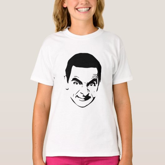 Mr. Bean Face Stencil Pop Art T-shirt (Voorkant)