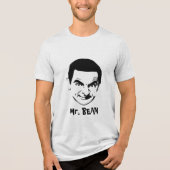 Mr Bean Face Stencil Pop Art T-shirt (Voorkant)
