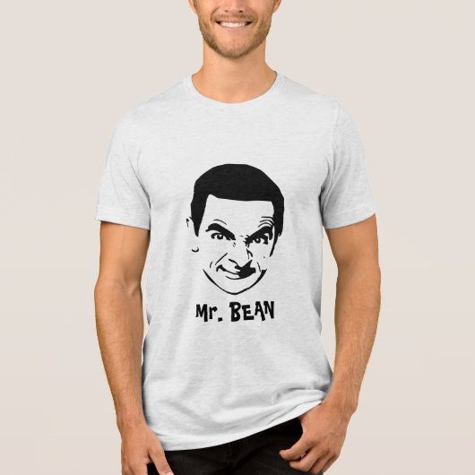 Mr Bean Face Stencil Pop Art T-shirt (Voorkant)