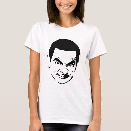 Mr. Bean Face Stencil Pop Art T-shirt (Voorkant)
