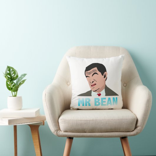 Mr Bean illustratie Kussen (Stoel)