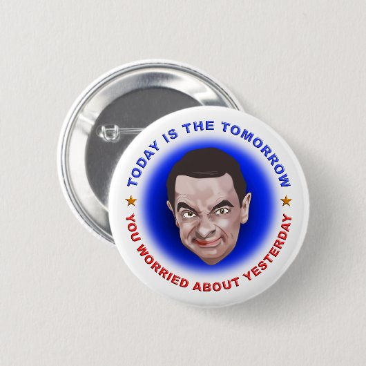 Mr. Bean Ronde Button 5,7 Cm (Voorkant /achterkant)