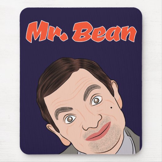 Mr. Bean (Rowan Atkinson) Fan Art Mousepad Muismat (Voorkant)