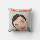 Mr. Bean (Rowan Atkinson) Fan Kunst Kussen (Voorkant)