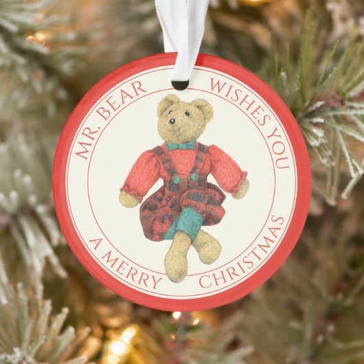 MR. BEAR Acrylcische cirkelornament + tekst Ornament (Boom)