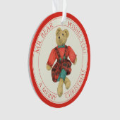 MR. BEAR Acrylcische cirkelornament + tekst Ornament (voorkant)