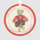 MR. BEAR Acrylcische cirkelornament + tekst Ornament (achterkant)