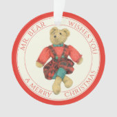 MR. BEAR Acrylcische cirkelornament + tekst Ornament (voorkant)