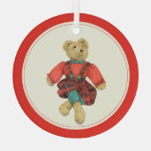 MR. BEAR Glas Cirkel Kerstbal Ornament (Achterkant)